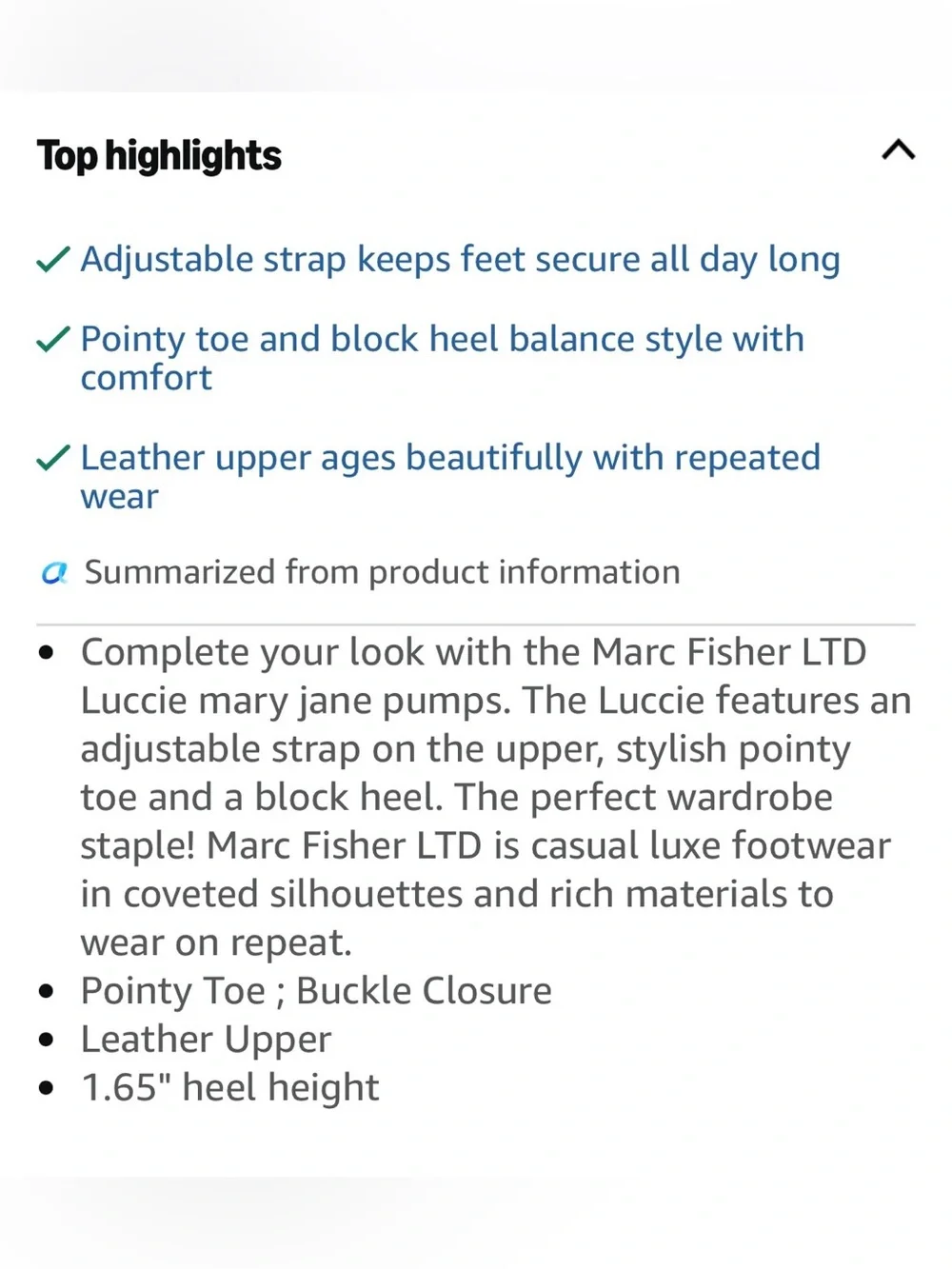 NWT Marc Fisher Gold Pointed Toe Mary Jane Block Heels Sz 8